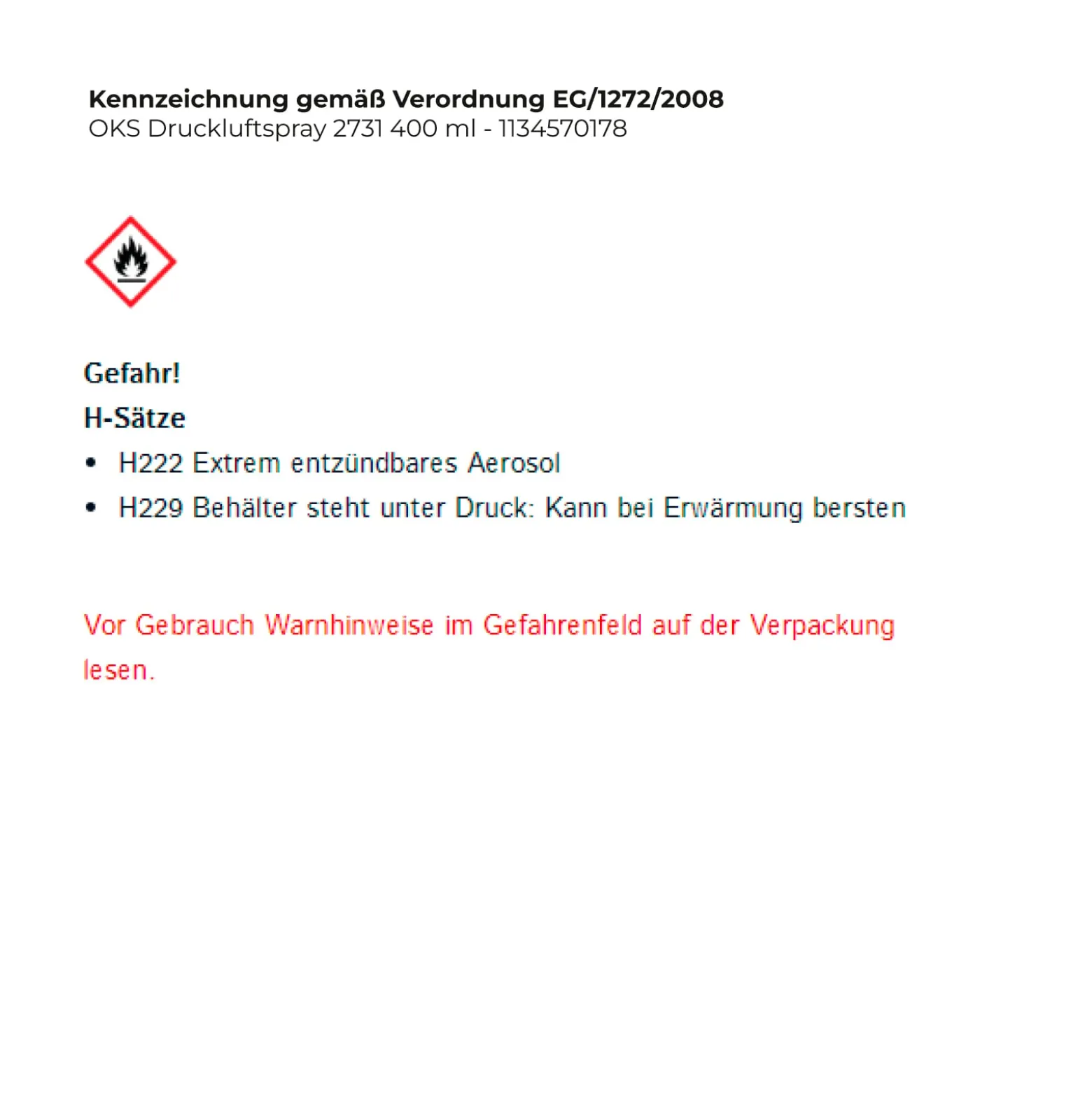OKS Druckluftspray 2731 400 ml - 1134570178