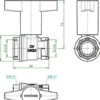 OV Knebelgriff-Kugelhahn Optibal PN 16, Messing DN 20, 3/4Z IG