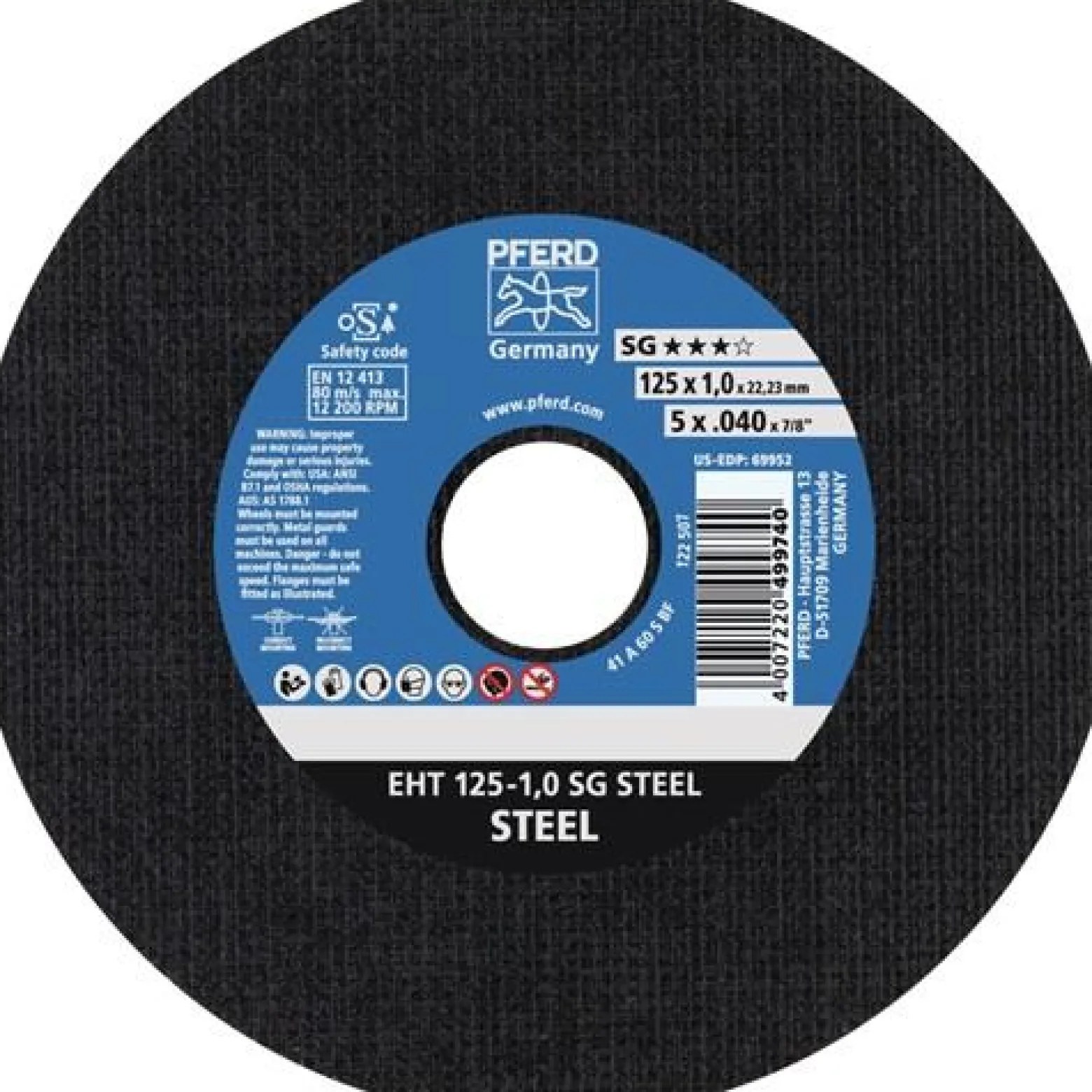PFERD Trennscheibe SG STEEL Ø 125 x 1 mm gerade - 61341082