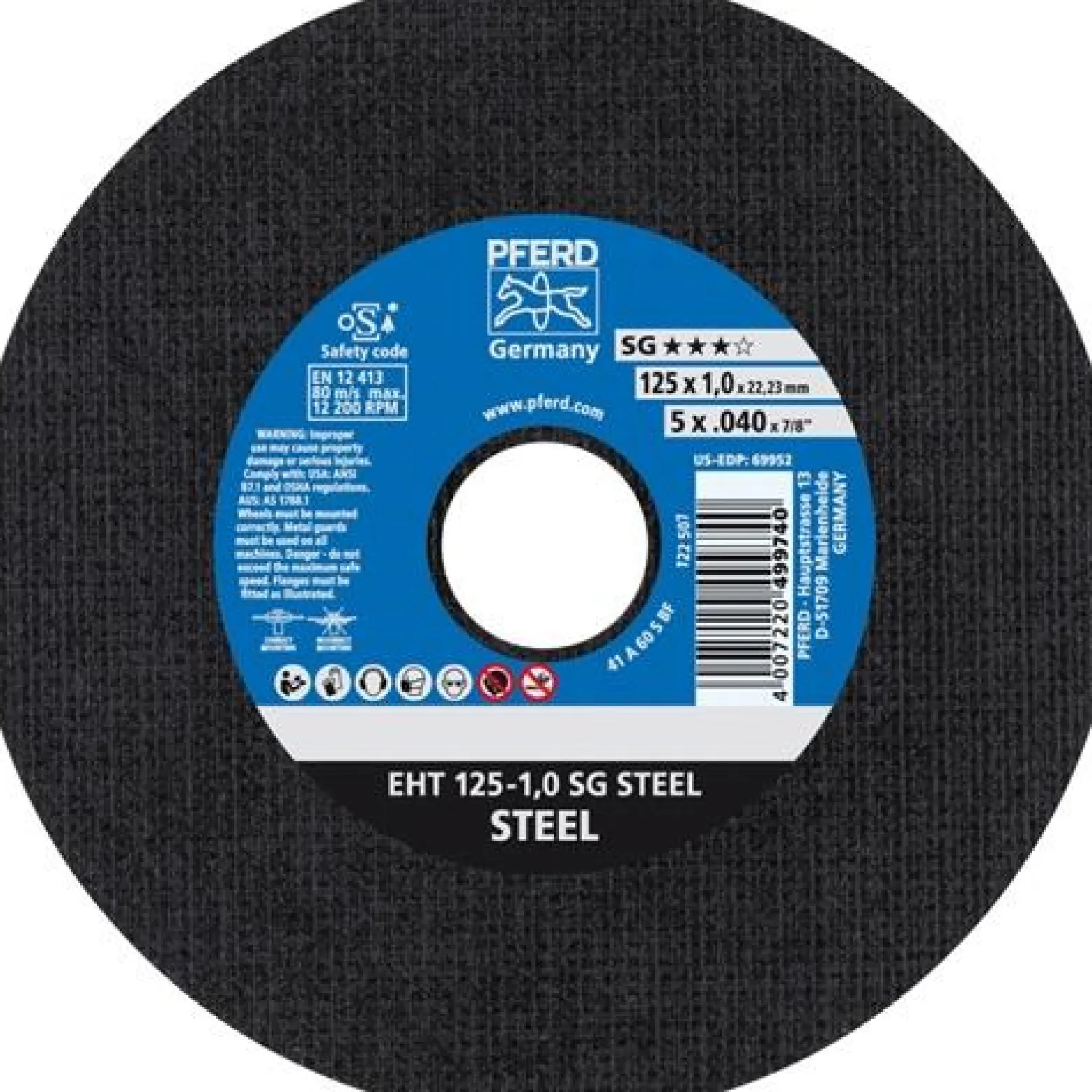 PFERD Trennscheibe SG STEEL Ø 125 x 1 mm gerade - 61341082