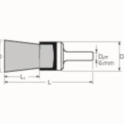 Pinselbürste PBU ST D.20mm Drahtstärke 0,5mm STA 0,5mm