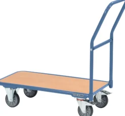 Plattformwagen Ladeflächen L850xB450mm STA taubenblau Trgf.250kg TECWERK