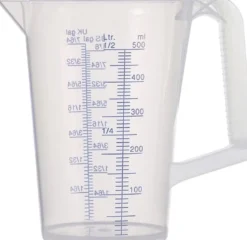 PRESSOL Messbecher 0,5l blau bedruckte Skala PP - 7081