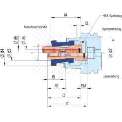 Röhm Automatischer HSK-Spannsatz - Standard, E25 / B32 - 1037445