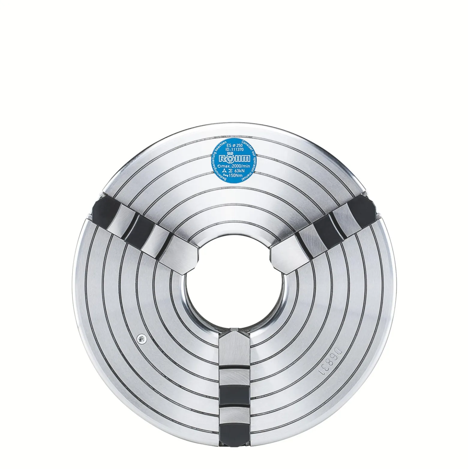 Röhm ES 250, 3-Backen, DIN 6351, Form A, Stahlkörper - 111370