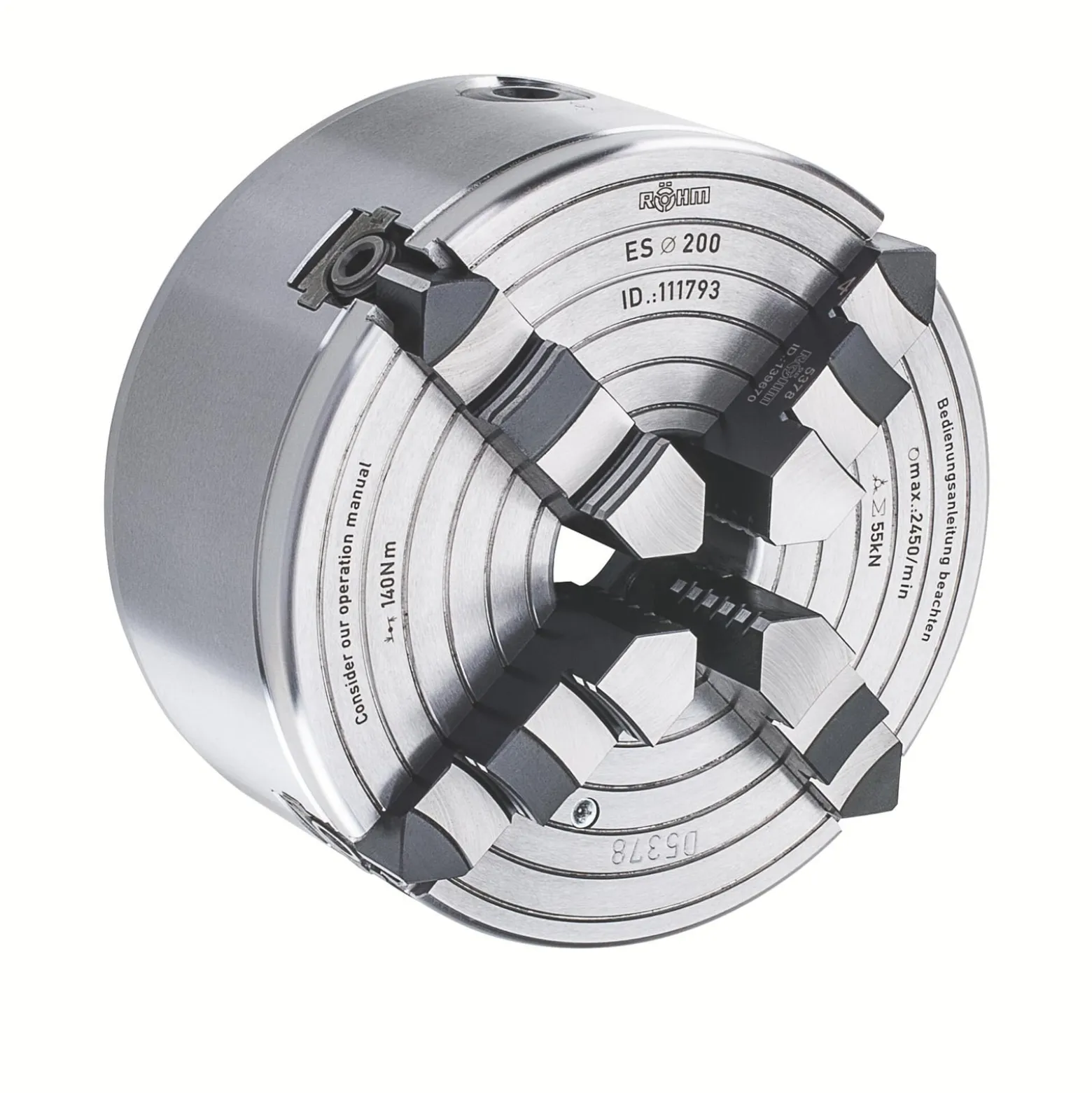 Röhm ES 200, 4-Backen, DIN 6351, Form A, Stahlkörper - 111793