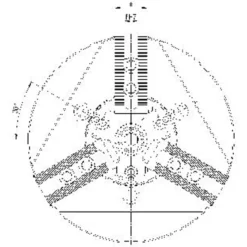 Röhm Kraftbetätigtes-Ausgleichsfutter KFD-AF, Größe 315, 3-Backen, Spitzverzahnung 90° - 144623