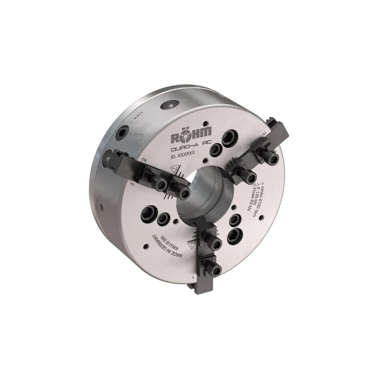 Röhm Kraftspannfutter DURO-A RC 180 DIN ISO 702-1 - KK6 geradverzahnt Einzelentriegelung - 185028