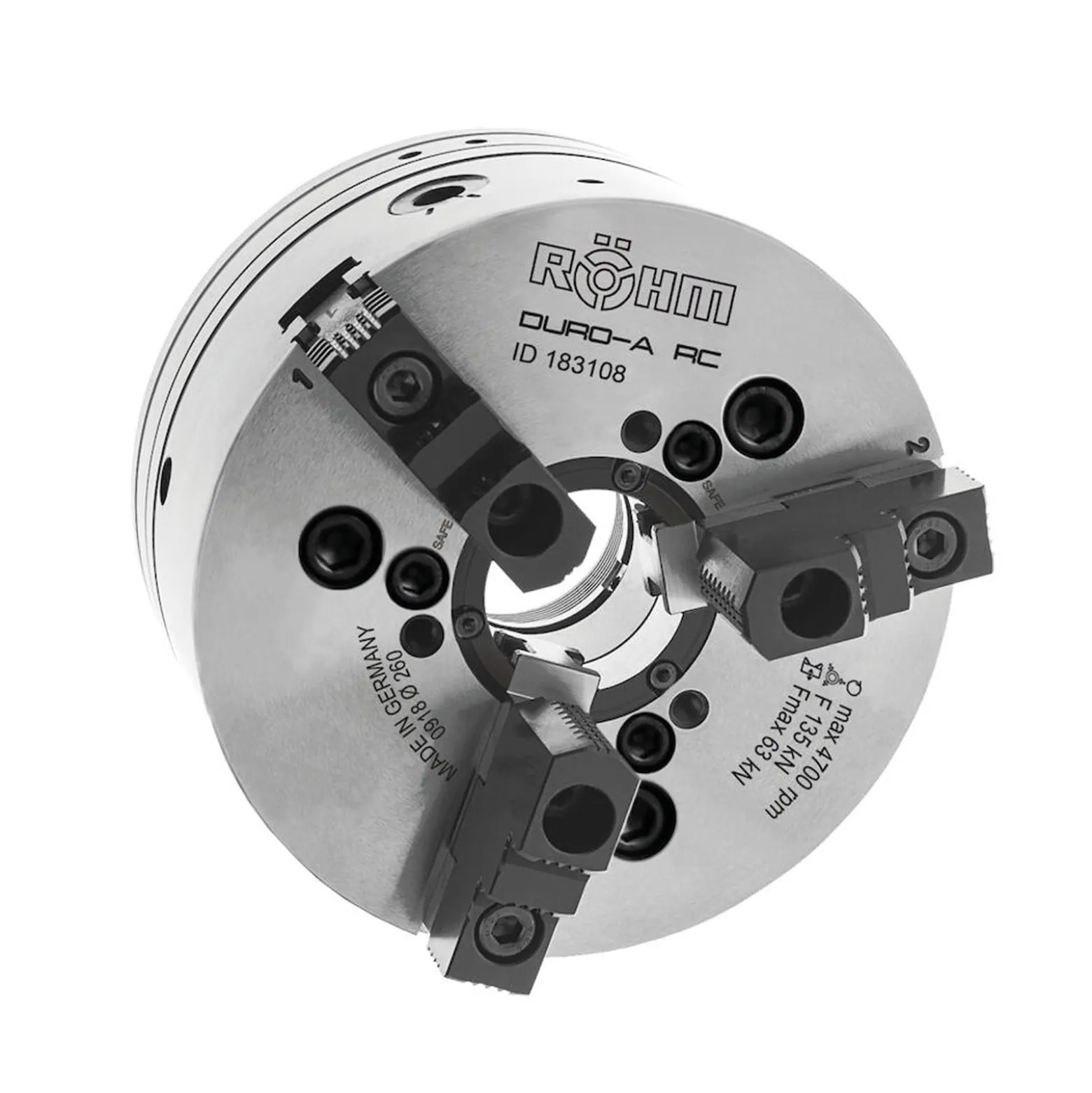 Röhm Kraftspannfutter KFD-HS 160, 3-Backen, Kreuzversatz, ISO 702-I - 157768