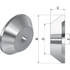 Röhm Passende Zentrierkegel-Aufsätze AZ, Größe 1, für MK 4, Standard Ausführung - 304565