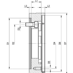 Röhm Zwischenflansch Zylindrische Zentrieraufnahme, Größe 32/42-Z140 mit Einstellschraube - 1283196