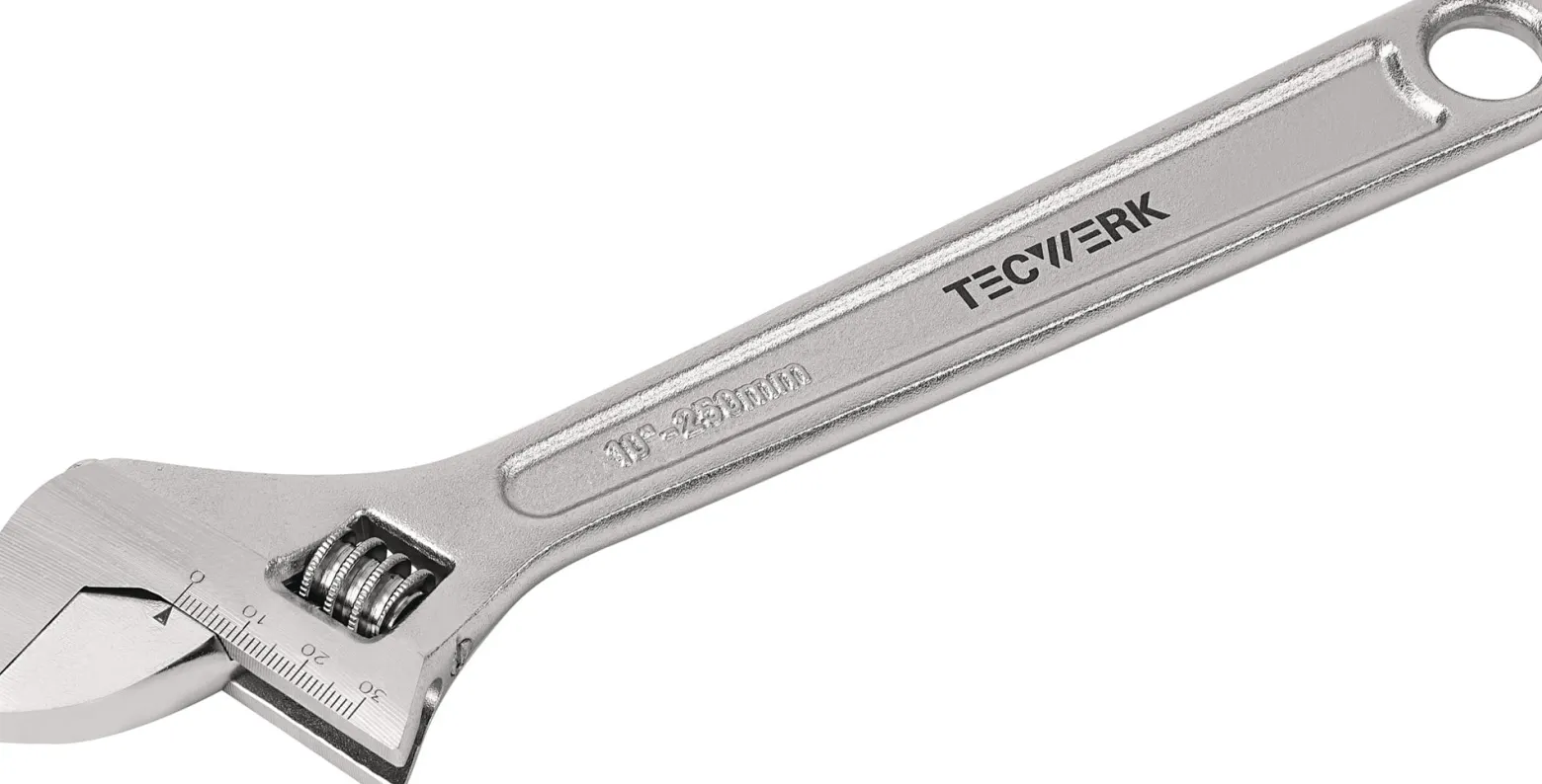 Rollgabelschlüssel max.19mm L.150mm m.Einstellskala TECWERK