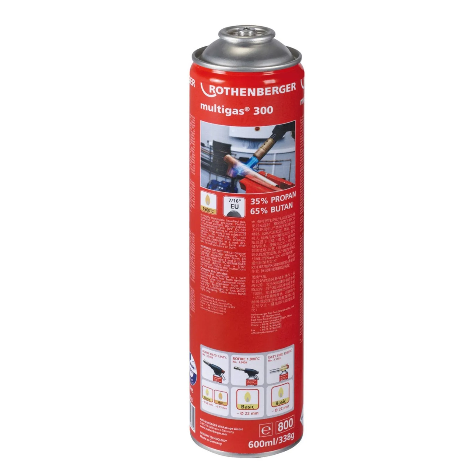 ROTHENBERGER Multigas 300, 7/16" - EU, Version A - 035510-A