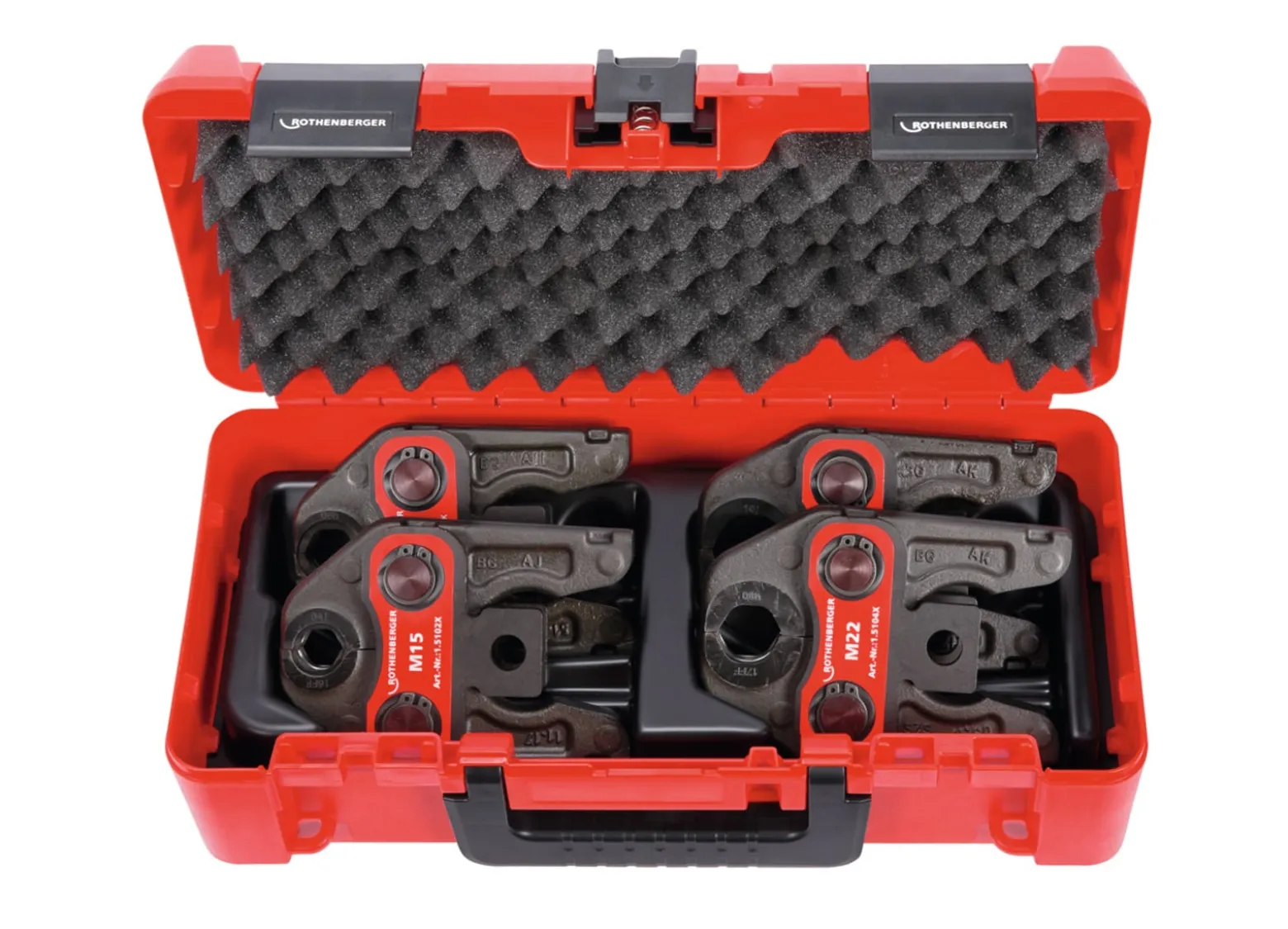 ROTHENBERGER Pressbacken-Set Standard M15-18-22-28 im Koffer - 015062X