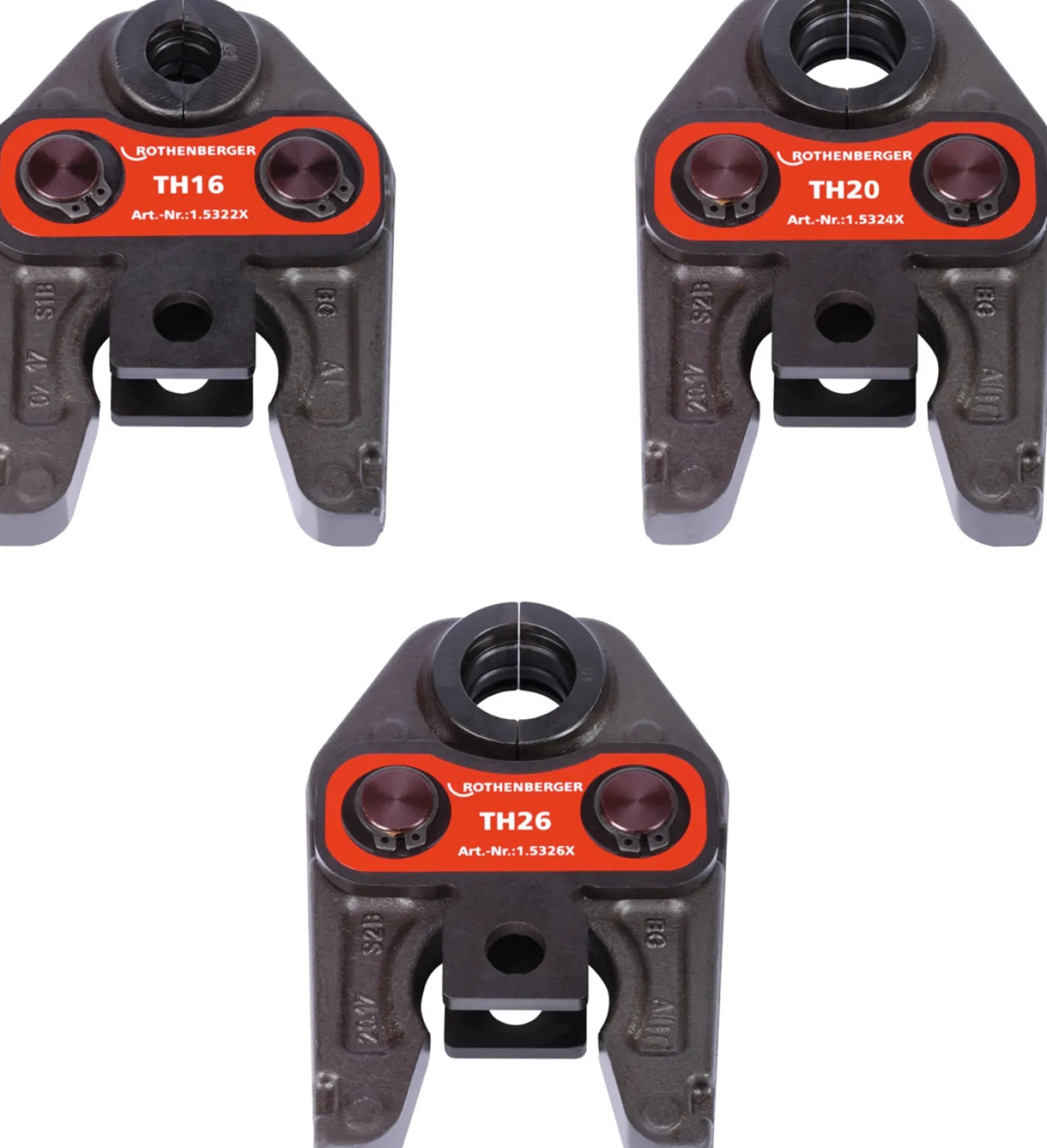 ROTHENBERGER Pressbacken-Set Standard TH16-20-26 im Koffer - 015063X