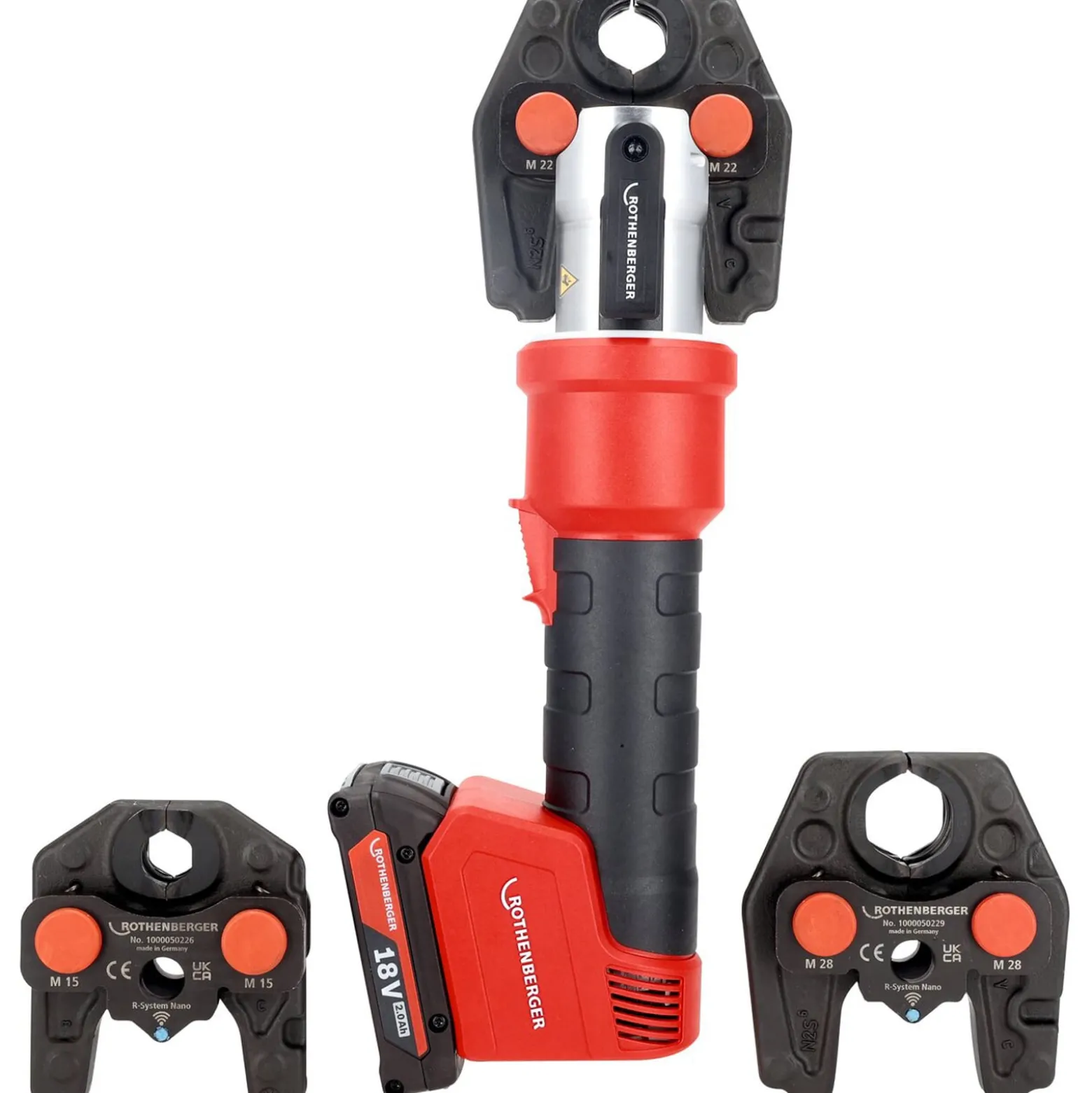 ROTHENBERGER ROMAX NANOiJAWs Set, M, 15-22-28mm, 2Ah, AMPShare - 1000005492