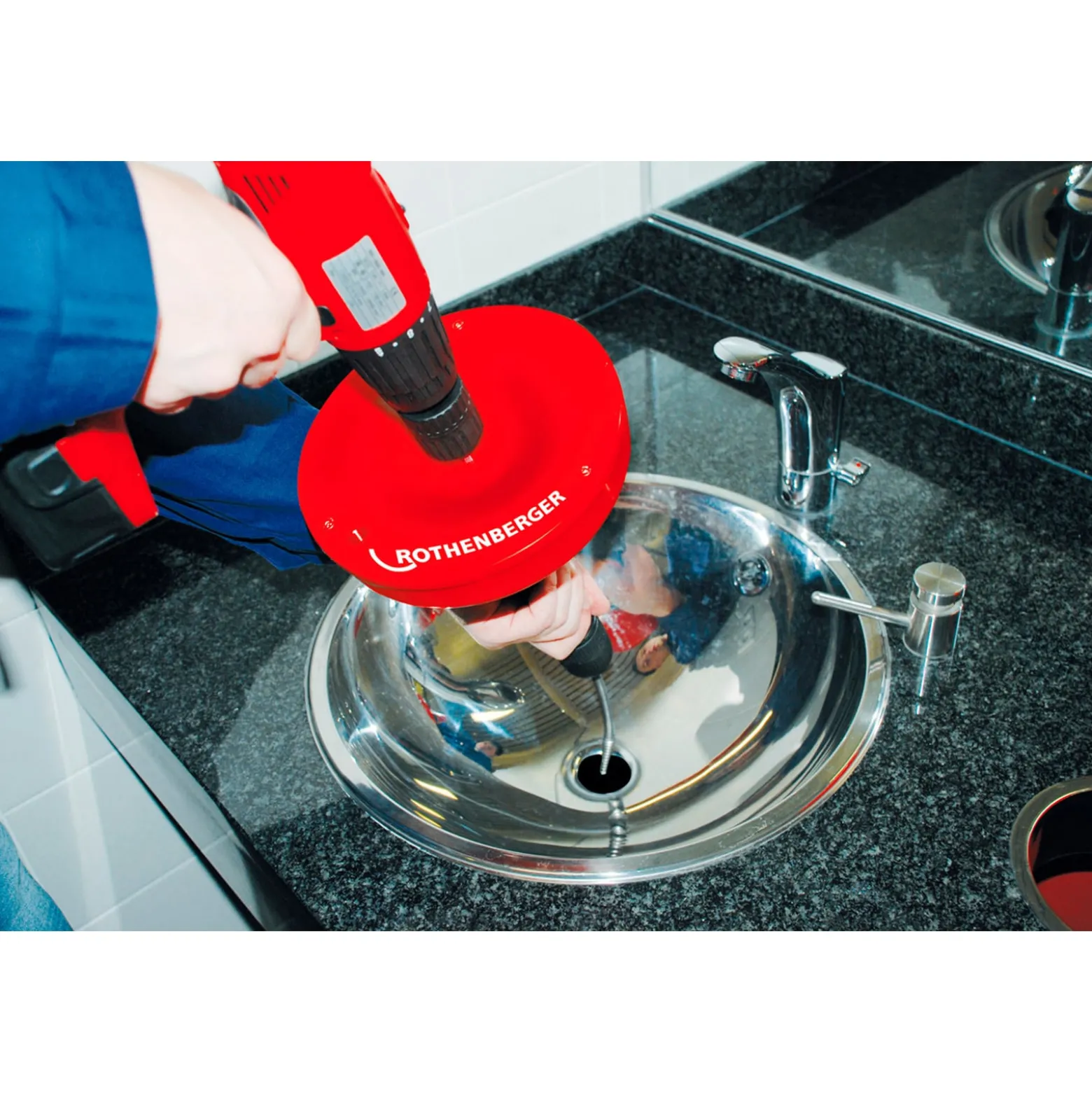 ROTHENBERGER ROSPI 8 H+E Plus Hand- und Elektro-Rohrreinigungsgerät, 7,5m - 72095