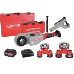 ROTHENBERGER SUPERTRONIC 1250-Set, Gewindeschneidkluppe BSPT 1/2-1.1/4