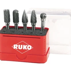 RUKO Hartmetall-Frässtiftsatz 5tlg. HM Verzahnung ZYA-ST/WRC/SPG/RBF/KUD Schaft-Ø 6 mm - 116004