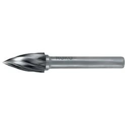 RUKO Hartmetall-Frässtift SPG Ø 6 mm Kopflänge 18 mm Schaft-Ø 6 mm Verzahnung Alu - 116025A
