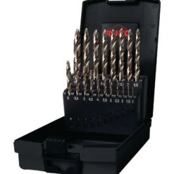 RUKO Spiralbohrersatz HSSE-Co 5 DIN 338 ULTIMATECUT FLOWSTEP 19tlg. Ø 1 - 10 mm in Kunststoffkassette - 259214ERO