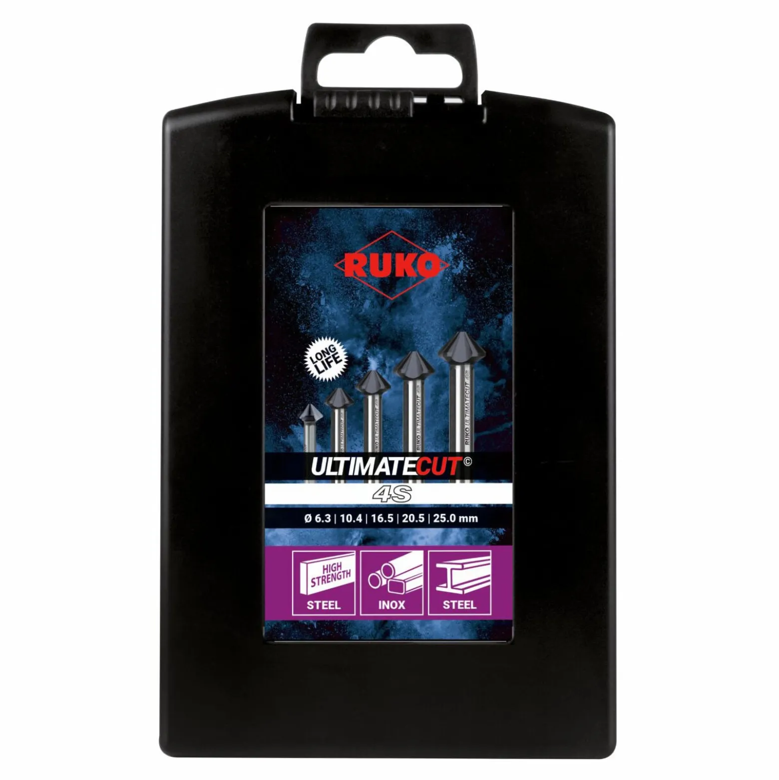 RUKO ULTIMATECUT Kegelsenker-Satz 4S HSSE-Co 5 RUnaTEC DIN 335 90° - 6 teilig - 102890EPRO