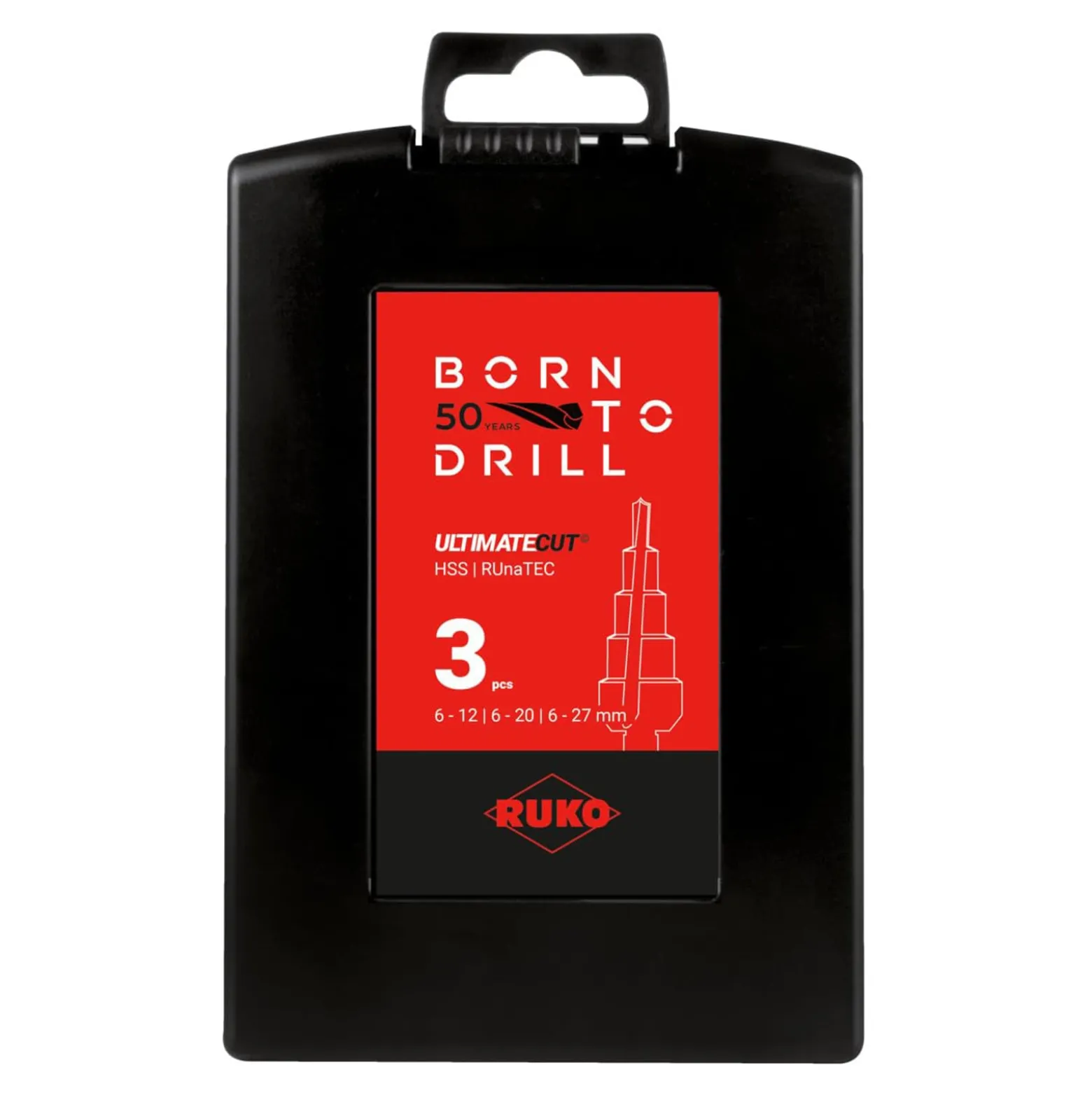 RUKO ULTIMATECUT Multidrill-Satz HSS RUnaTEC 3tlg. inkl. Spray & Schutzbrille - WZS101087PRO