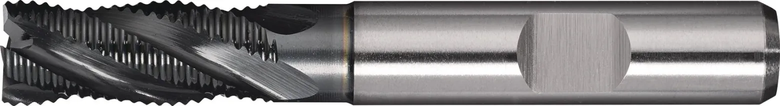 Schaftfräser DIN 844 Typ HR D.8mm HSS-Co PM ALCRONA Weldon Z.4 kurz TECWERK
