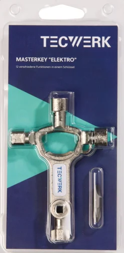 Schaltschrankschlüssel 9 Funktionen integr.Flaschenöffner TECWERK