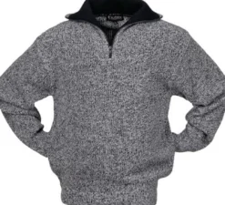 SCHEIBLER Pullover Größe XXL schwarz / weiß-meliert - 8374