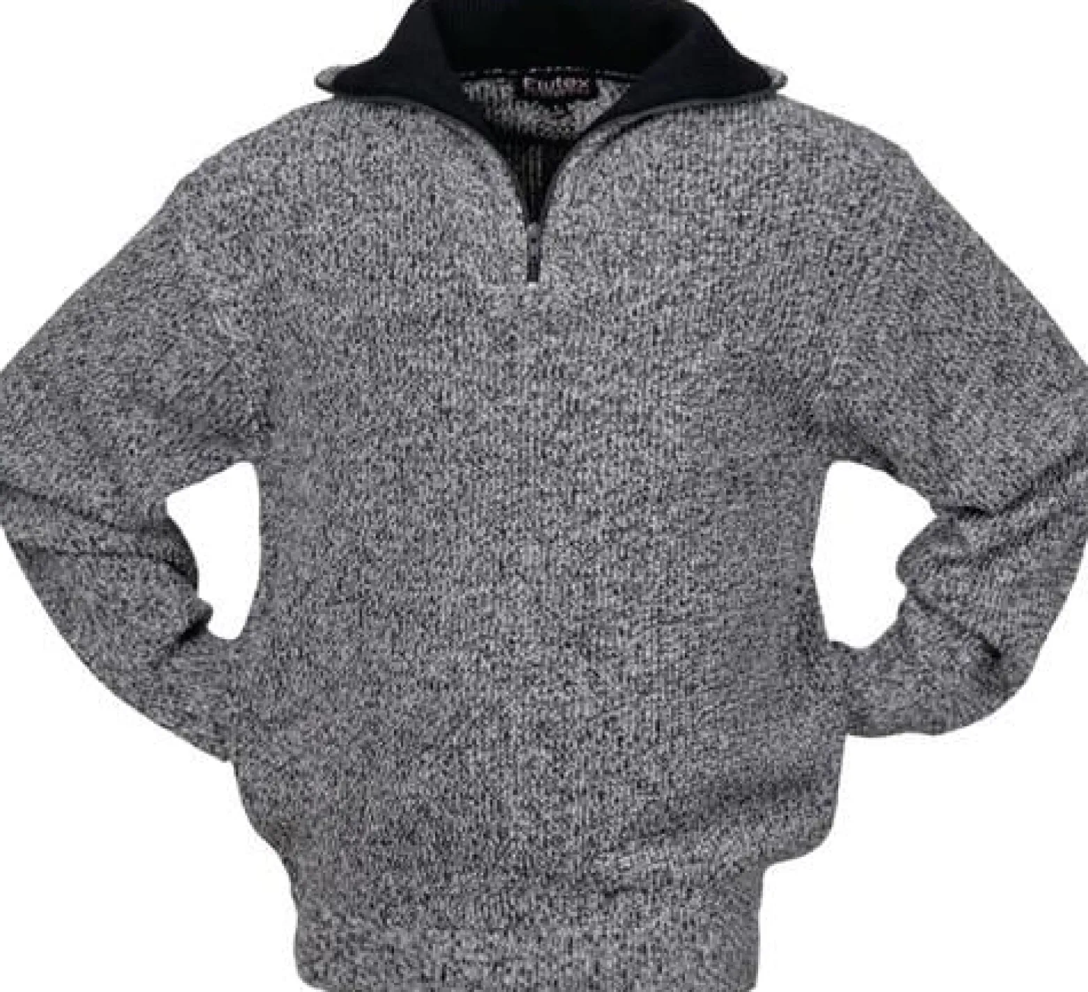 SCHEIBLER Pullover Größe XXL schwarz / weiß-meliert - 8374