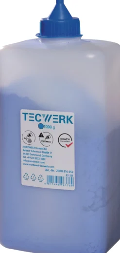 Schlagschnurkreide 1000g blau Ku.-Flasche TECWERK