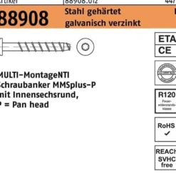Schraubanker R 88908 MMSplus-P 10x70/5/20 T40 Stahl galv.verz. 25St. HECO
