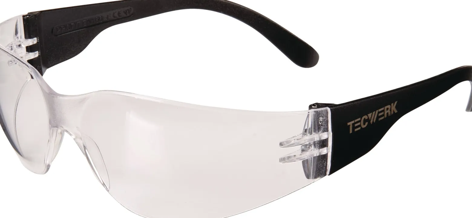 Schutzbrille Daylight Basic EN 166 Bügel schwarz,Scheibe klar PC TECWERK