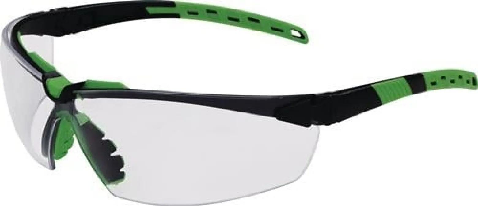 Schutzbrille Sprinter EN 166 EN 170 Bügel schwarz/grün,Scheibe klar PC PRO FIT