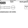 Senkschraube ISO 2009 Schlitz M1,4x 5 Stahl blank gedreht 100 Stück