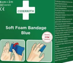 Soft Foam Bandage selbsthaftend elastisch,blau Rl.6cmx2m CEDERROTH