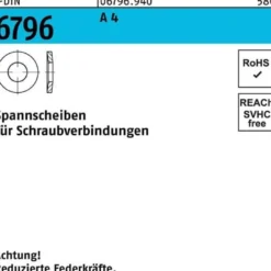 Spannscheibe DIN 6796 8x 18x 2 A 4 100 Stück