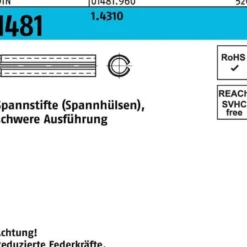 Spannstift DIN 1481 2x 20 1.4310 schwere Ausführung 100 Stück