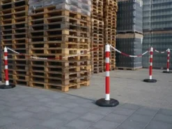 Sperrpfosten Polypropylen rot/weiß Ø 63 mm -