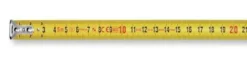 STABILA Taschenbandmaß BM 100, 8 m, Maßband mit metrischer Skala, bruchsicheres ABS-Gehäuse, beweglicher Anfangshaken, Gürtel-Clip, MID-Genauigkeit - 19581