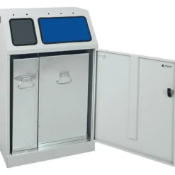 Stumpf Abfalltrennung Duplex 2-fach Sammler lichtgrau Innenbehälter 1x 30l + 1x 60l - 635-075-0-2-400