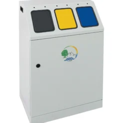 Stumpf Abfalltrennung Triplex 3-fach Sammler lichtgrau Innenbehälter 3 x 30l - 635-075-0-2-300
