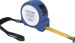 Taschenrollbandmaß L.3m B.16mm mm/cm EG II ABS Selbstarretierung TECWERK