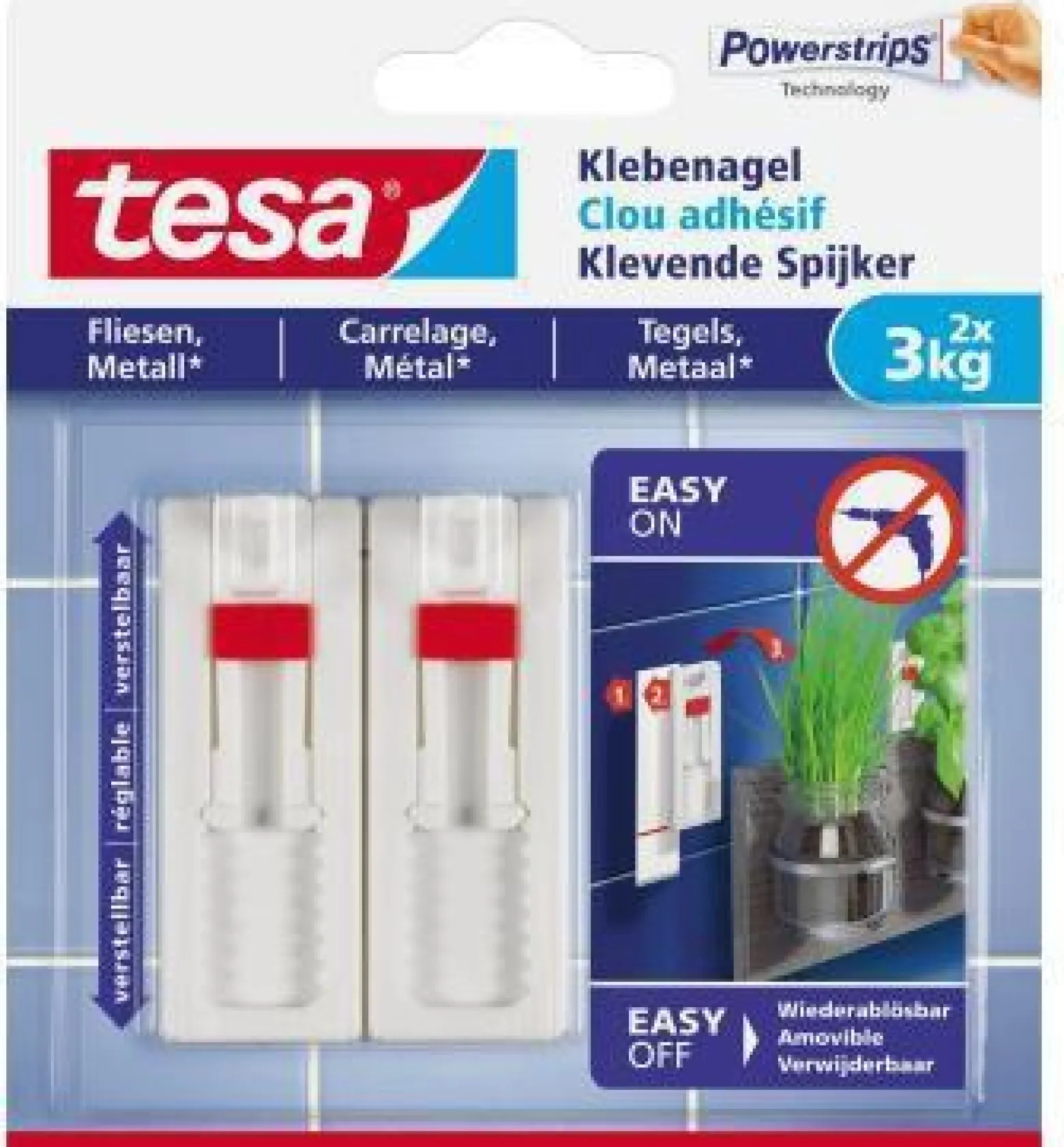tesa Klebenagel 77764-00000 3kg 2 St./Pack.
