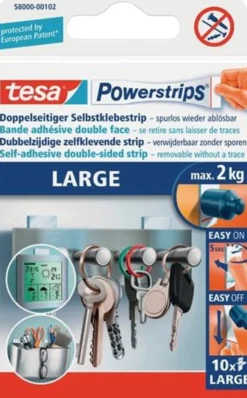 Tesa Selbstklebestrip Powerstrips 58000 SB-Pack à 10 Strips - 58000-00102-10