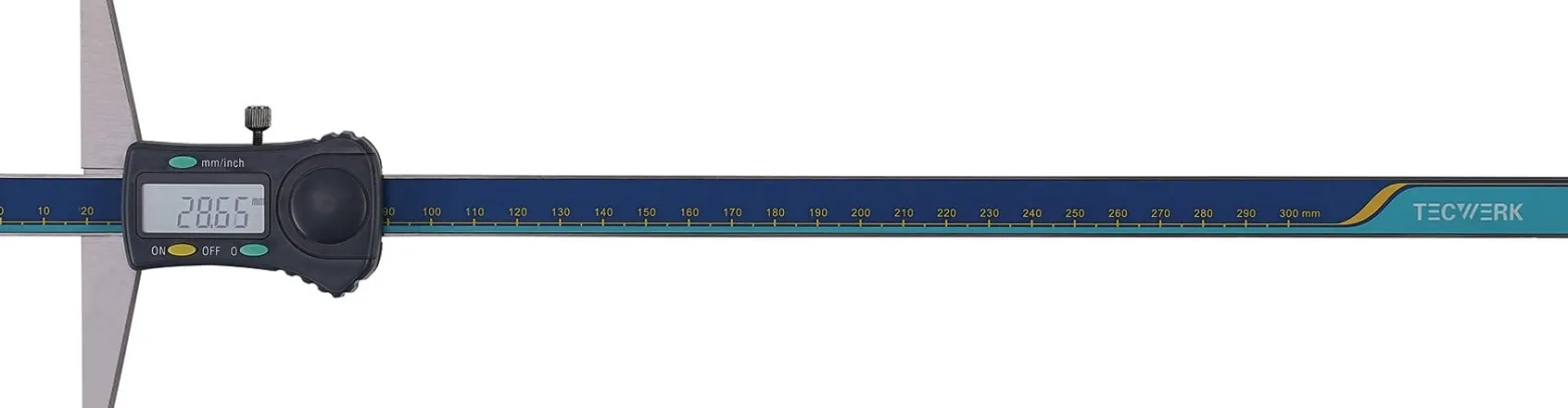 Tiefenmessschieber DIN 862 300mm dig.ger.Schiene TECWERK
