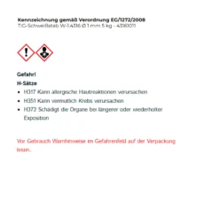 TIG-Schweißstab W-1.4316 Ø 1 mm - 43161011