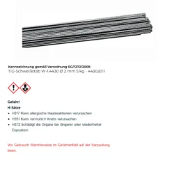 TIG-Schweißstab W-1.4430 Ø 2 mm - 44302011