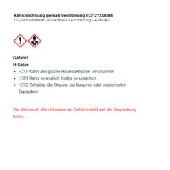 TIG-Schweißstab W-1.4316 Ø 2,4 mm - 43162411